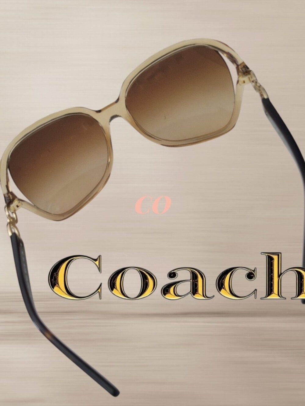 Women’s Coach 532013 Crystal Light Brown/Dark Tort Sunglasses with Case n Lens - Picture 4 of 6